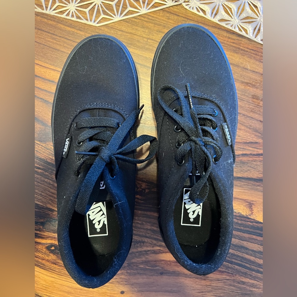 Boys Vans Shoes (Black) Size 3
